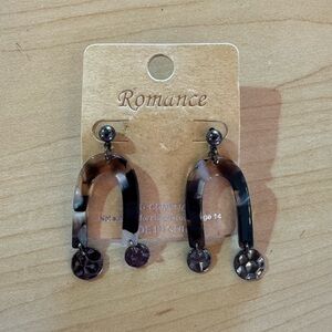 Brown/Black Horseshoe Earrings